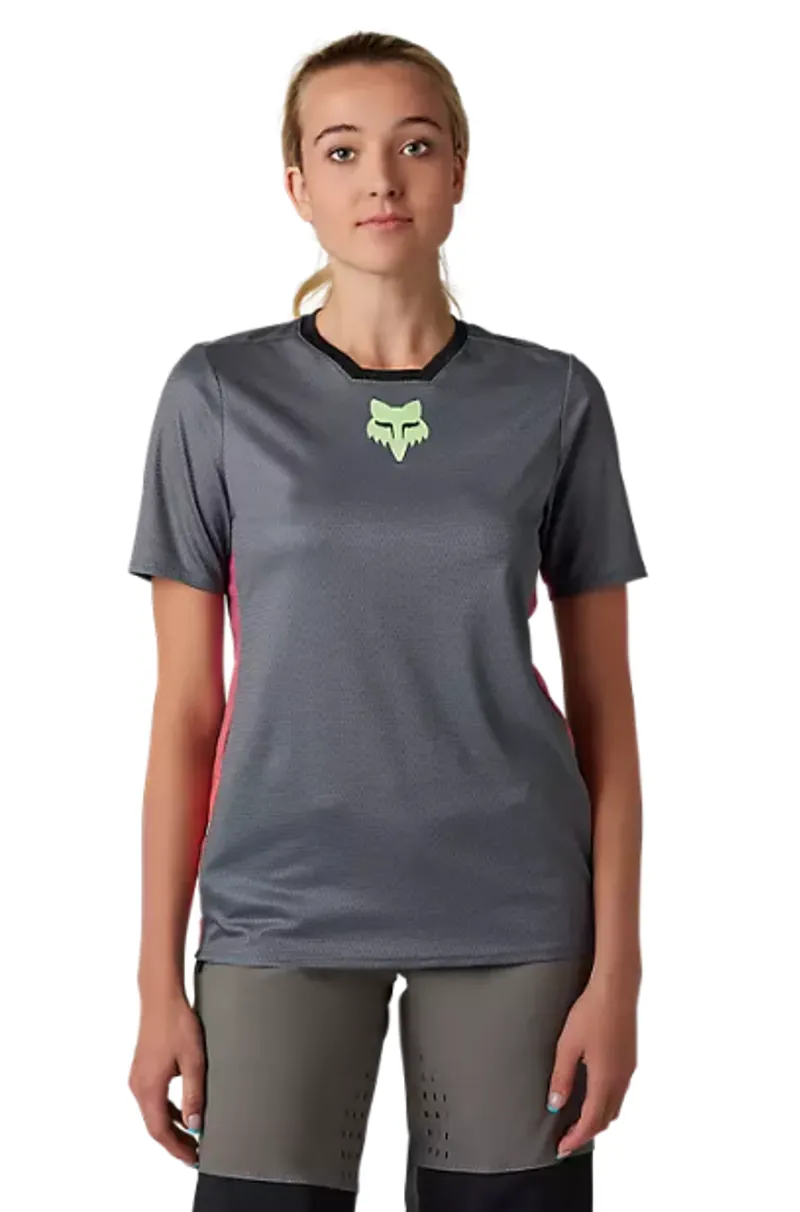 Fox Racing Women's Defend Race Short Jersey in Pewter Grey-1